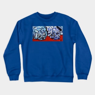 Pugs by Jen Abramson Crewneck Sweatshirt